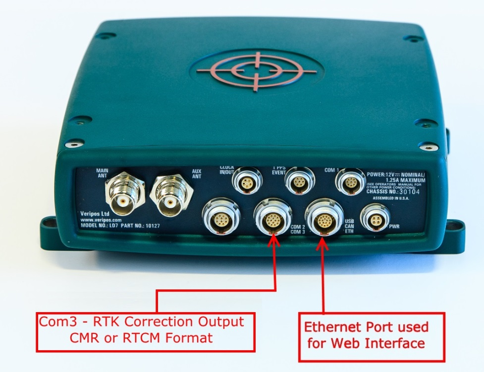 This guide details the steps to output RTK corrections on Com3 of the LD7 unit.
